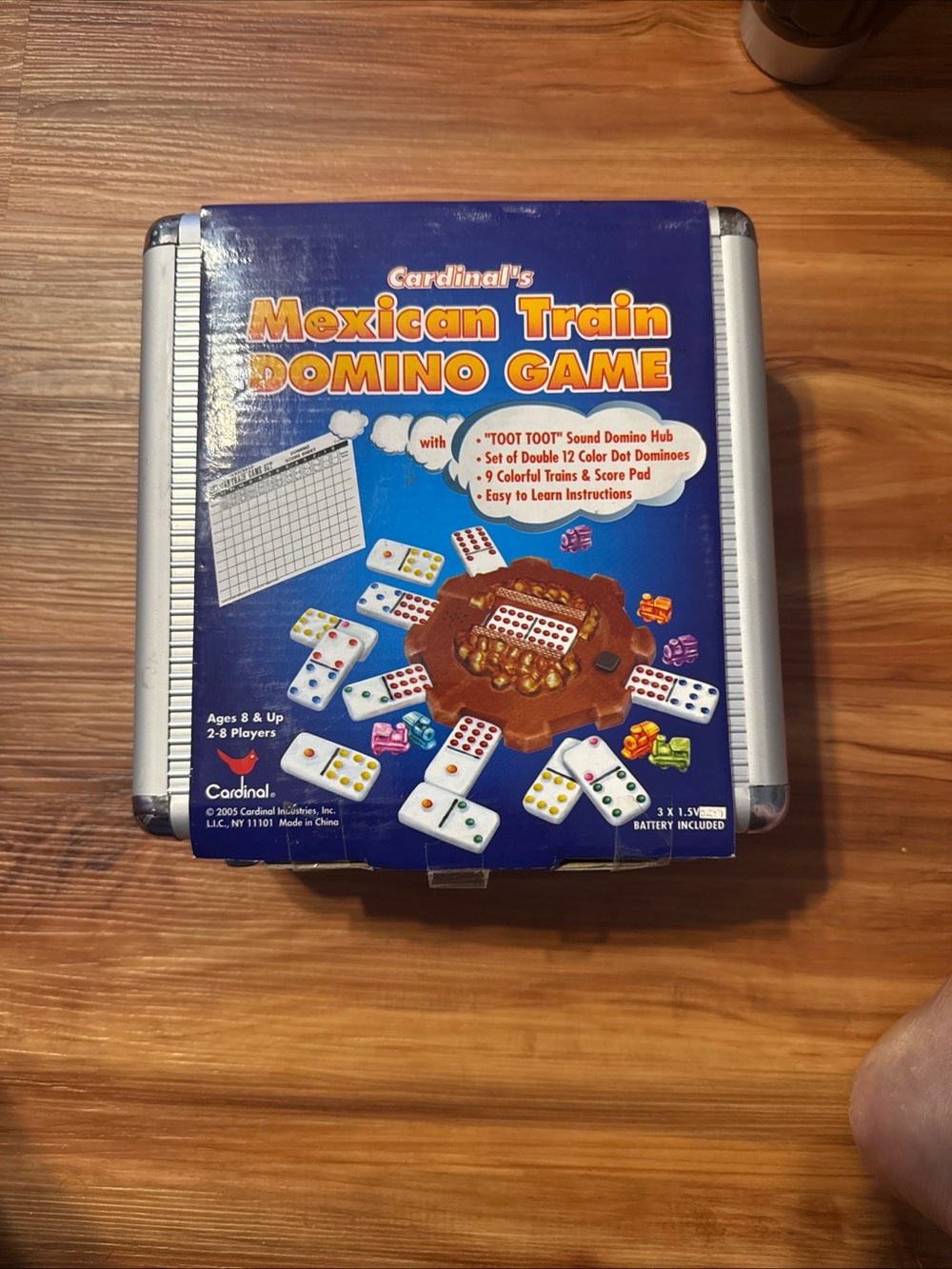 Cardinal's Mexican Train Domino Game - Blue